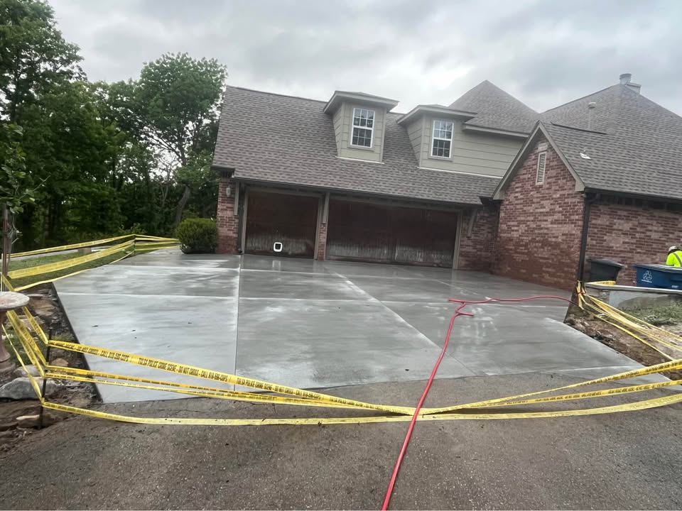 Concrete driveway project in Enid Oklahoma