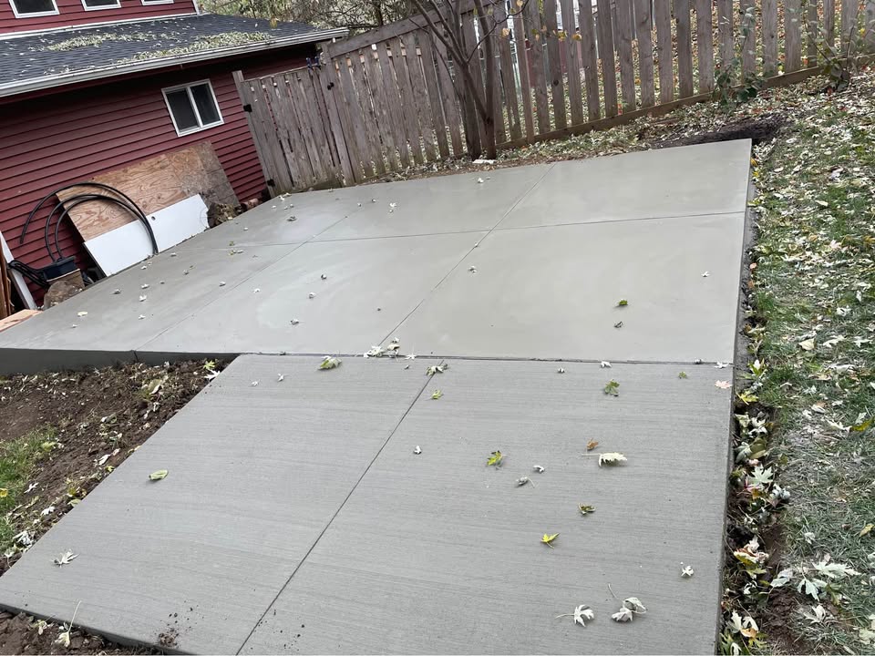 Concrete patio project example